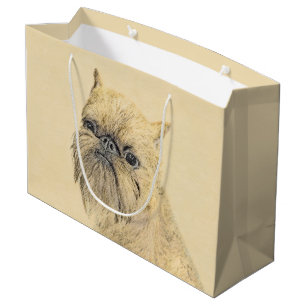 Brüssel Griffon Painting - Niedliche Hundekunst Große Geschenktüte