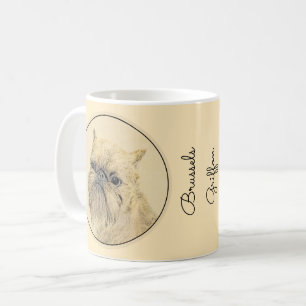Brüssel Griffon Painting - Niedliche Hundekunst Kaffeetasse