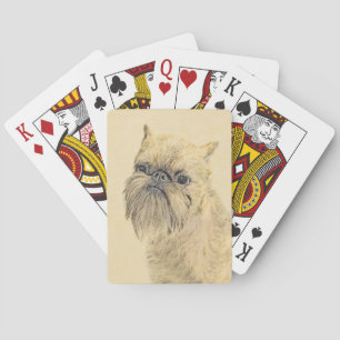 Brüssel Griffon Painting - Niedliche Hundekunst Spielkarten