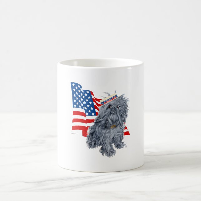 Brüssel Griffon Patriotic Kaffeetasse (Mittel)