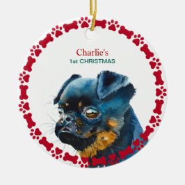 Brüssel Griffon Personalisiert Christmas Keramik Ornament