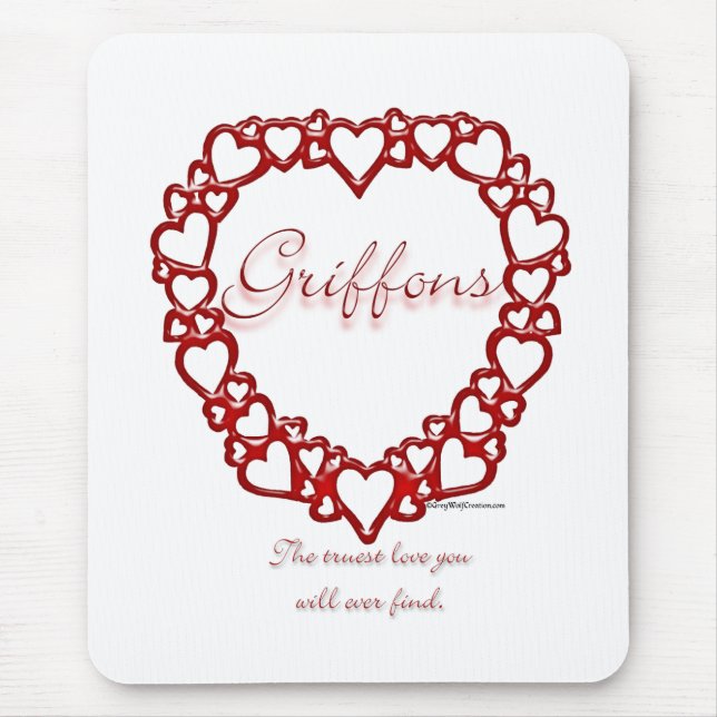 Brüssel Griffon True Love Mousepad (Vorne)