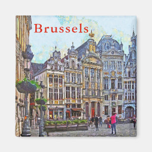 Brüssel. Großartiger Platz Magnet