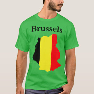 Brüssel Hauptstadt Region Karte Belgien T-Shirt