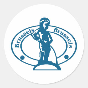 Brüssel Runder Aufkleber