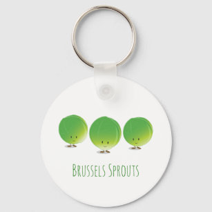 Brüssel Sprouts Gemüse Schlüsselanhänger