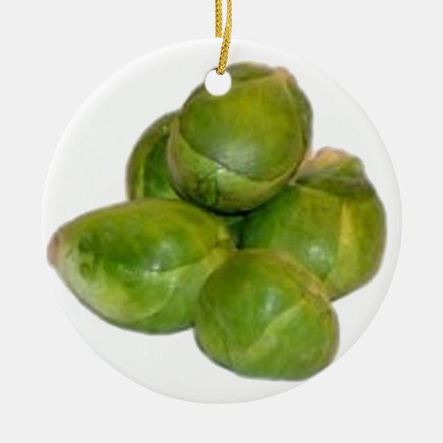 Brüssel Sprouts Keramikornament (Vorne)