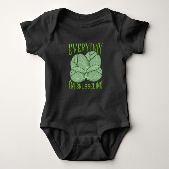 Brussel Sprouts Pflanze Veganismus Pub Veganer Spa Baby Strampler (Vorderseite)