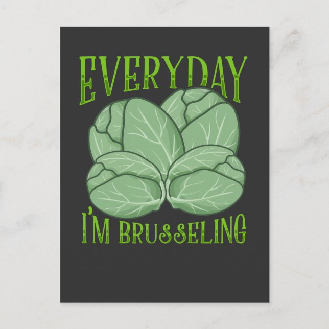 Brussel Sprouts Pflanze Veganismus Pub Veganer Spa Postkarte (Vorderseite)