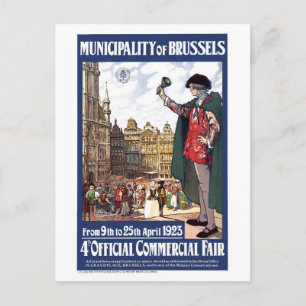 Brüssel, Stadtzentrum, Handelsmesse, Vintage Postkarte