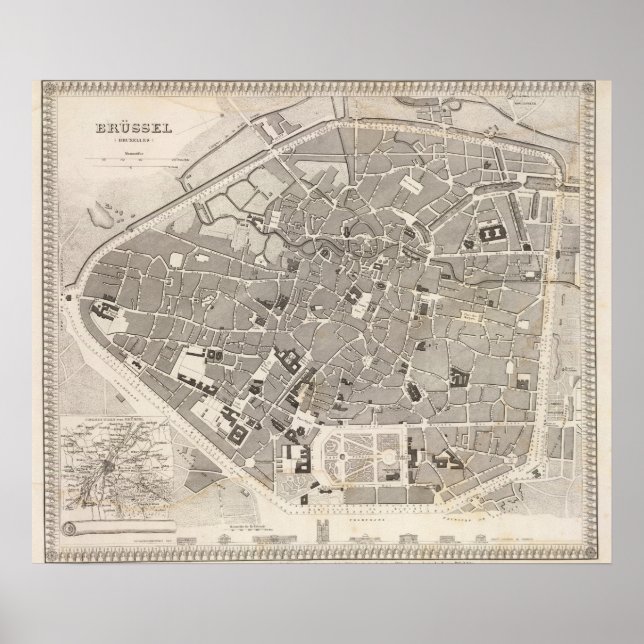 Brüssel und Belgien Poster (Vorne)