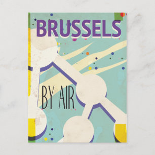 Brüssel Vintage-Urlaubsposter Postkarte