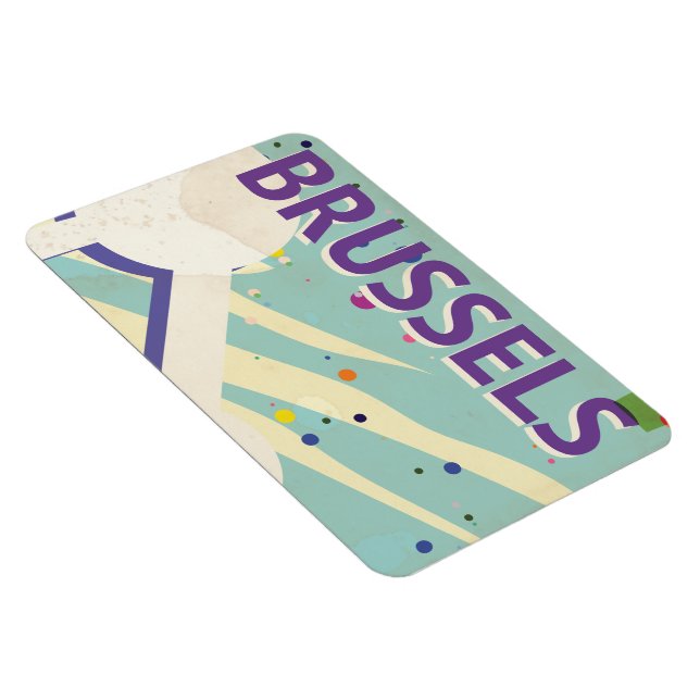 Brüssel Vintages Urlaubspaket Magnet (Rechte Seite)