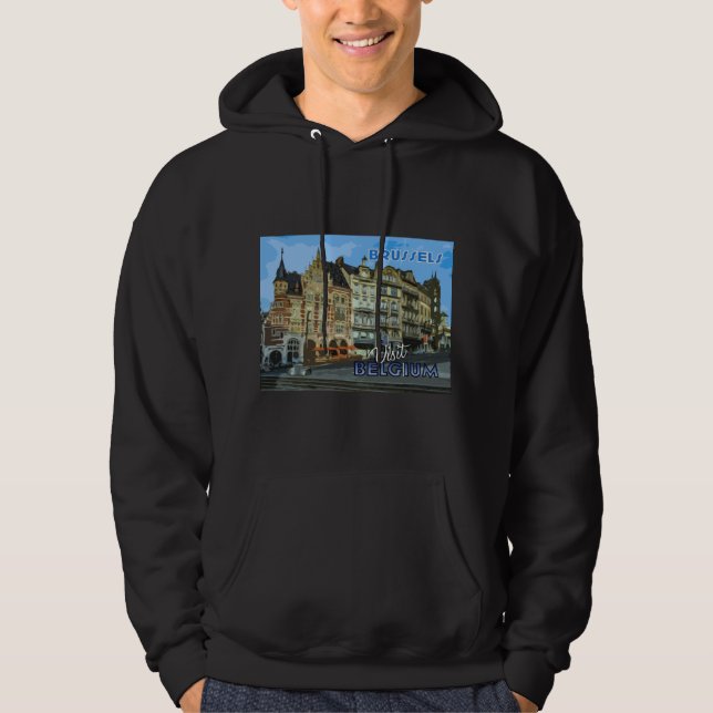 Brüsseler Ansicht von Serie Visit.. Hoodie (Vorderseite)