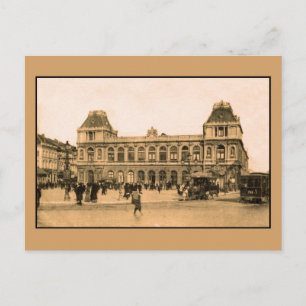 Brüsseler Bahnhof, Pferdebahn Postkarte