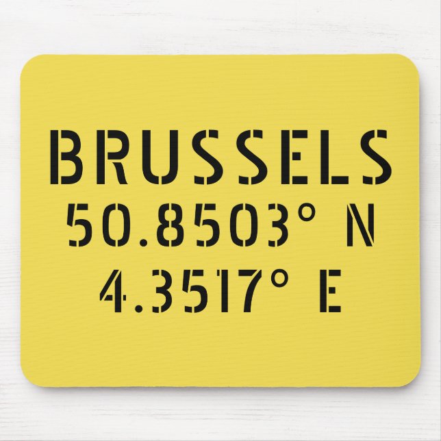 Brüsseler Breitengrad Mousepad (Vorne)