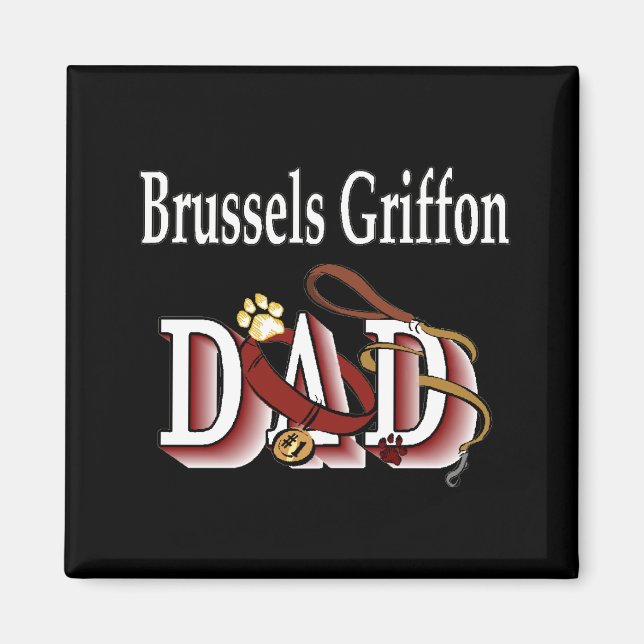 Brüsseler Griffon Dad Magnet (Vorne)