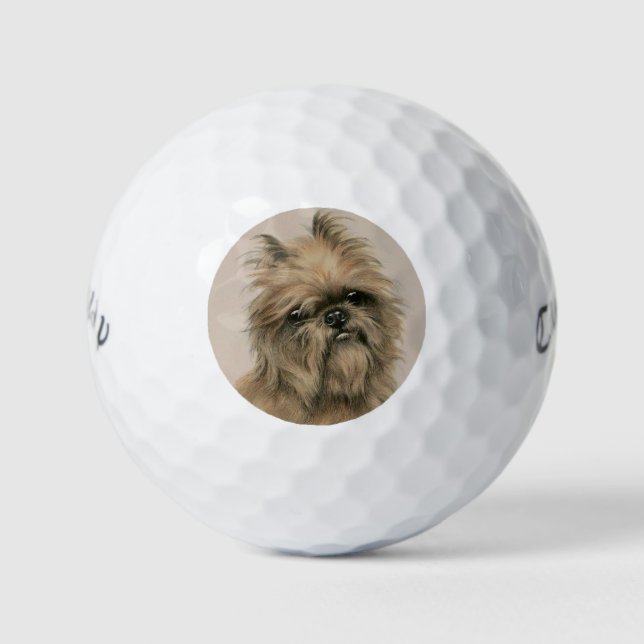 Brüsseler Griffon Golfball (Vorderseite)