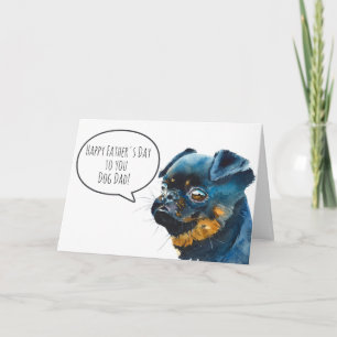 Brüsseler Griffon Hund Papa Frohen Vatertag Karte