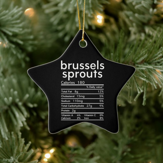 Brüsseler Keime ernährungsbezogene Fakten witzig Keramik Ornament (Baum)