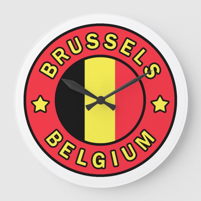 Brussels Belgium Große Wanduhr (Vorderseite)