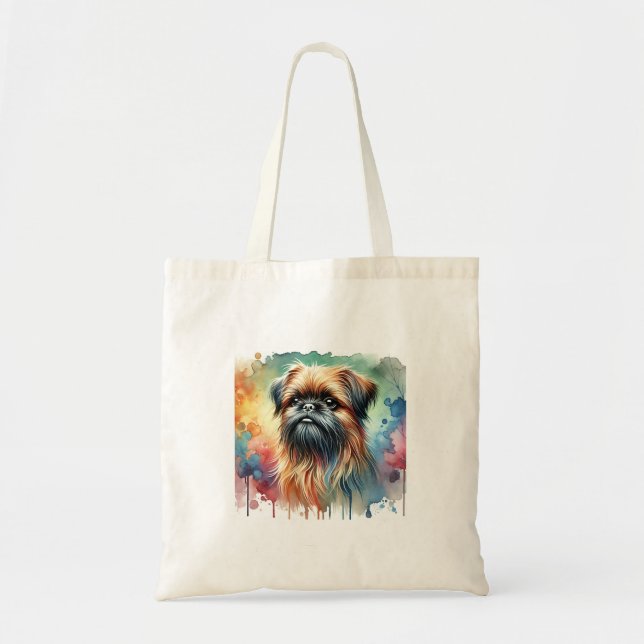 Brussels Griffon 211024AREF125 - Watercolor Tragetasche (Vorne)