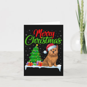 Brussels Griffon Dog Christmas Tree Lights Xmas Do Karte