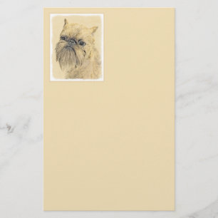 Brussels Griffon Painting - Niedliche Hundekunst Briefpapier