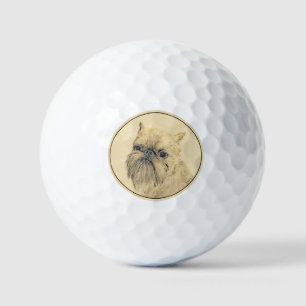 Brussels Griffon Painting - Niedliche Hundekunst Golfball