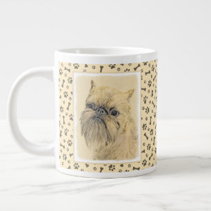 Brussels Griffon Painting - Niedliche Hundekunst Jumbo-Tasse