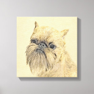 Brussels Griffon Painting - Niedliche Hundekunst Leinwanddruck