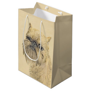 Brussels Griffon Painting - Niedliche Hundekunst Mittlere Geschenktüte