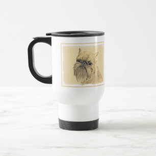 Brussels Griffon Painting - Niedliche Hundekunst Reisebecher