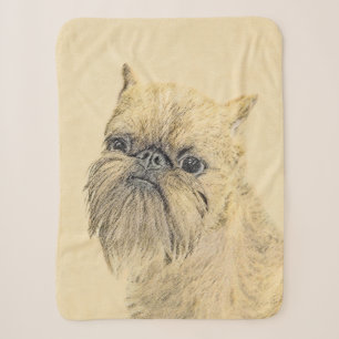 Brussels Griffon Painting - Niedliche Hundekunst Sherpadecke