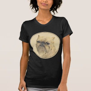 Brussels Griffon Painting - Niedliche Hundekunst T-Shirt