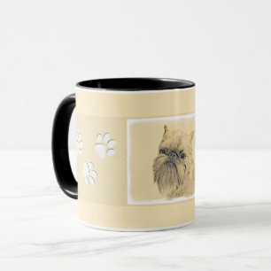 Brussels Griffon Painting - Niedliche Hundekunst Tasse