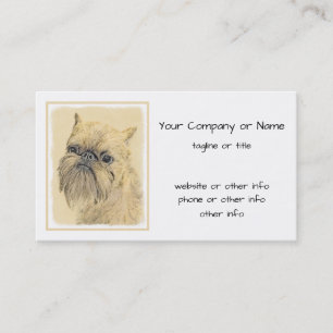 Brussels Griffon Painting - Niedliche Hundekunst Visitenkarte