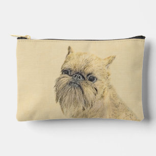 Brussels Griffon Painting Red Rough Niedlich Dog A Zubehörtasche