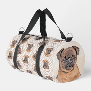 Brussels Griffon Painting Red Smooth Niedlich Dog Duffle Bag