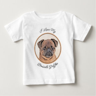 Brussels Griffon Smooth Painting Original Dog Art Baby T-shirt