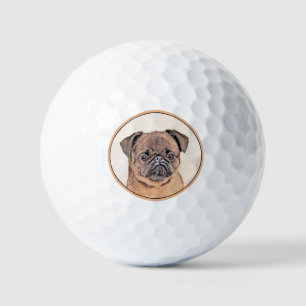 Brussels Griffon Smooth Painting Original Dog Art Golfball