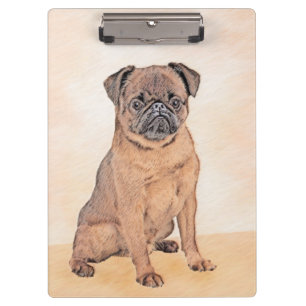 Brussels Griffon Smooth Painting Original Dog Art Klemmbrett