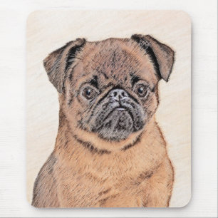 Brussels Griffon Smooth Painting Original Dog Art Mousepad