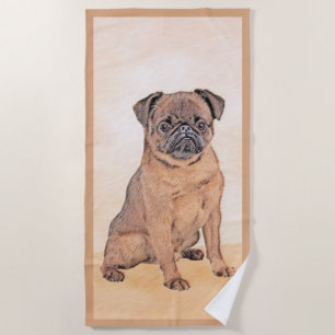 Brussels Griffon Smooth Painting Original Dog Art Strandtuch