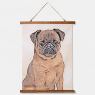 Brussels Griffon Smooth Painting Original Dog Art Wandteppich Mit Holzrahmen
