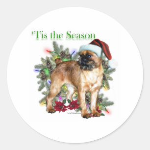 Brussels Griffon Tis the Season - Aufkleber