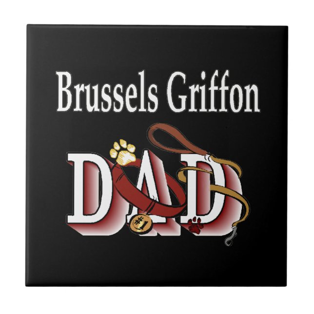 Brussels Griffon Vater Fliese (Vorderseite)