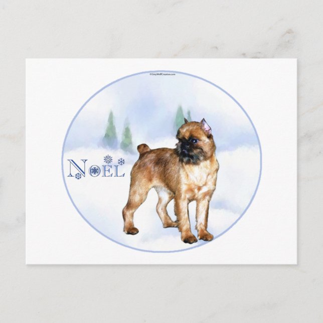 Brussels Griffon Weihnachten (Vorderseite)