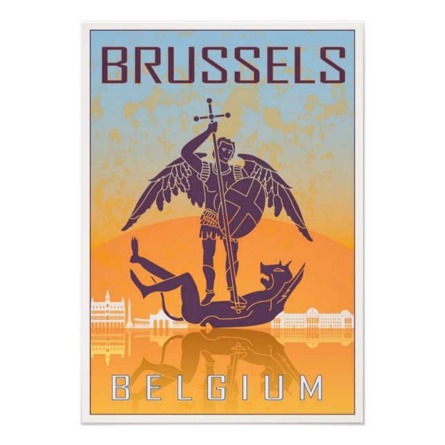 Brussels vintage Plakat Fotodruck (Vorne)