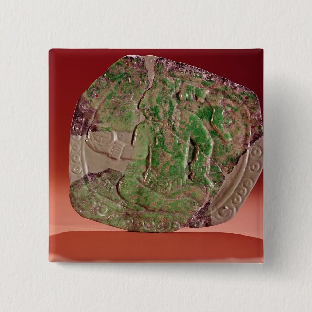 Brust eines Königs von Tikal Standort, Guatemala Button (Vorderseite)